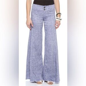 Free People linen wide leg